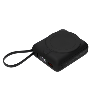 Внешний аккумулятор с подсветкой Риттер PD (Ritter PD) 10000mAh с функцией беспроводной зарядки 15W, черный-0