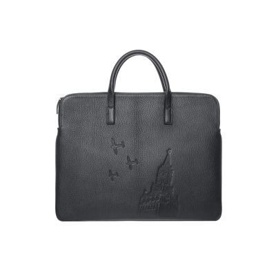 Папка для документов Gourji 40х31х2 кожа черная-0