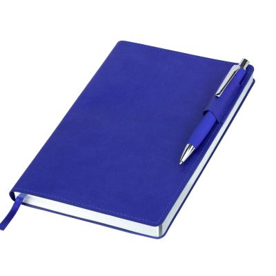 Ежедневник Portobello Trend, In Color Latte Ultramarine, недатированный, ярко-синий/серебро-3