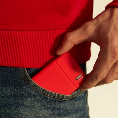 Внешний аккумулятор с подсветкой Skyline 5000 mAh, красный-3