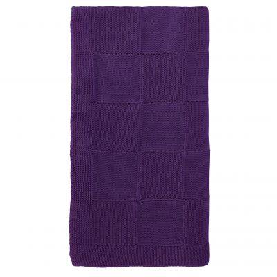 Плед Cella вязаный, фиолетовый (без подарочной коробки)-3