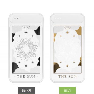 Внешний аккумулятор с подсветкой Starlight Plus PB 10000 mAh, белый-6