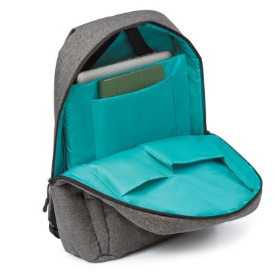 Рюкзак Migliores с USB разъемом, серый/бирюза-4
