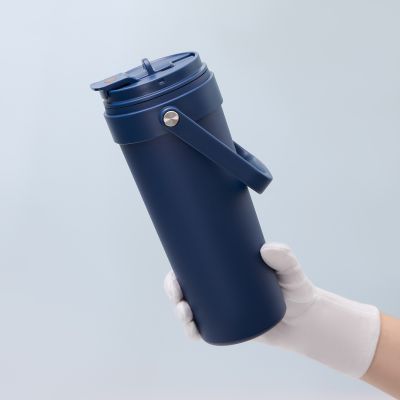 Термокружка вакуумная Соло (Solo), синяя-8