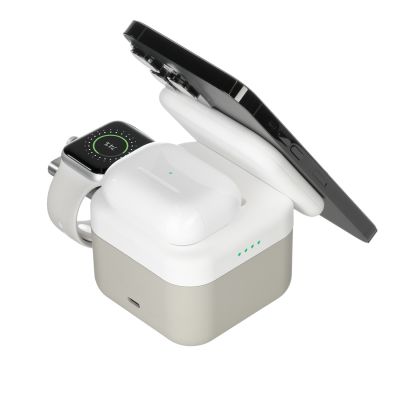 Беспроводная зарядная станция 3в1 15W Куб (Cube Wireless Magnetic)-6