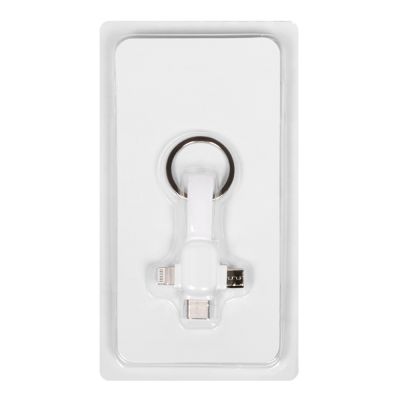 Кабель-брелок 3в1 Cavi в подарочной упаковке, белый-0