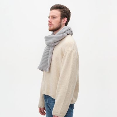 Шарф Forges вязаный, серый-0