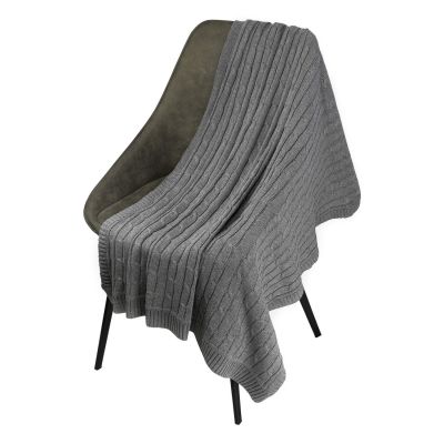 Плед Fado вязаный, серый (без подарочной коробки)-0