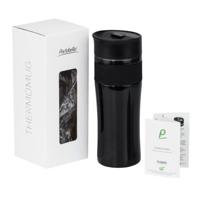 Термокружка вакуумная Polo, черная-8