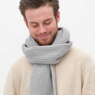Шарф Forges вязаный, серый-3