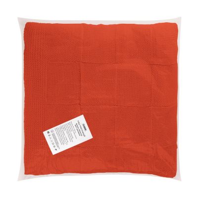 Плед Cella вязаный, оранжевый (без подарочной коробки)-12