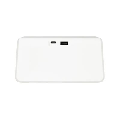 Зарядная станция с часами 15W Флейм (Flame), белая-9