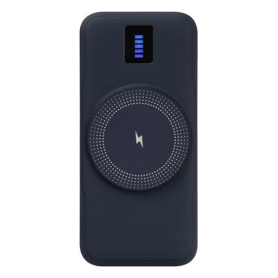 Внешний аккумулятор с подсветкой и беспроводной зарядкой Ultra Wireless Magnetic 10000 mAh, синий-3