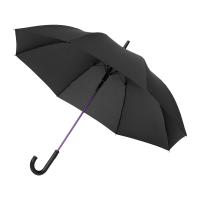 Зонт-трость Quantum, черный/фиолетовый