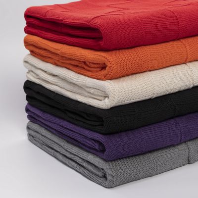 Плед Cella вязаный, черный (без подарочной коробки)-8