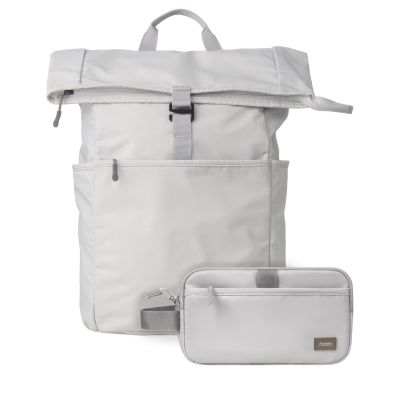 Подарочный набор Boston рюкзак + дорожная косметичка, серый-0