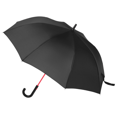Зонт-трость Квантум (Quantum), черный/красный-2