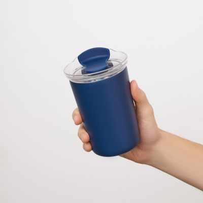 Термокружка вакуумная Strada, синяя-11