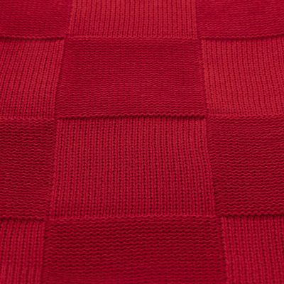 Плед Cella вязаный, красный (без подарочной коробки)-6
