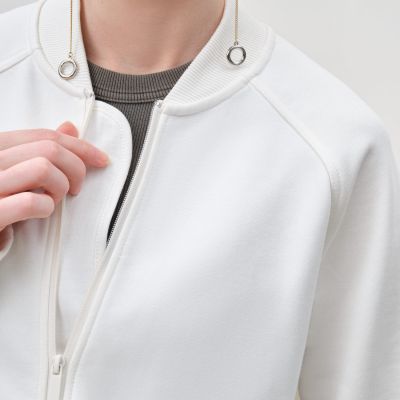 Толстовка на молнии, унисекс TORRES белая, размер S-9