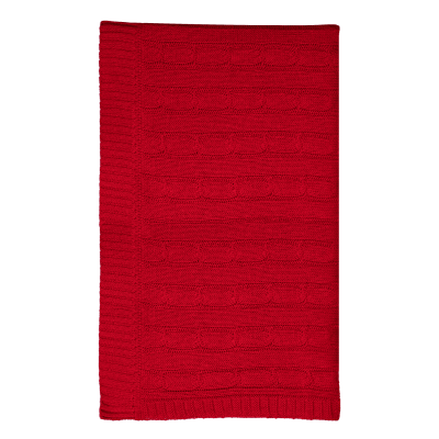 Плед Fado вязаный, красный (без подарочной коробки)-2