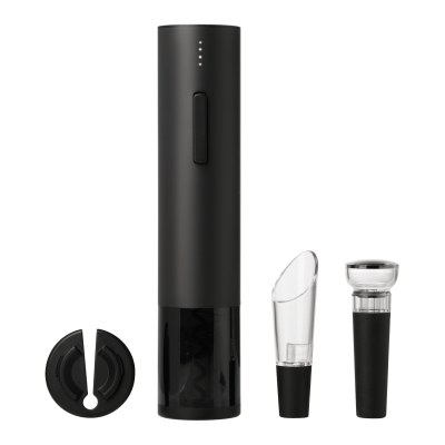 Набор для вина с электрическим штопором Сакраменто (Sacramento), черный-0