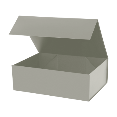Подарочная коробка-трансформер средняя, серая-0