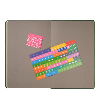 Ежедневник Rain недатированный, зеленый-11