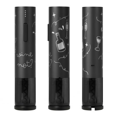 Набор для вина с электрическим штопором Сакраменто (Sacramento), черный-12