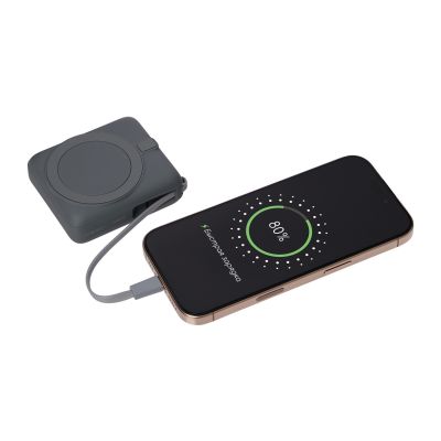 Внешний аккумулятор с подсветкой Риттер PD (Ritter PD) 10000mAh с функцией беспроводной зарядки 15W, серый-9