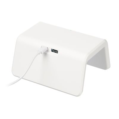 Зарядная станция с часами 15W Flame, белая-5