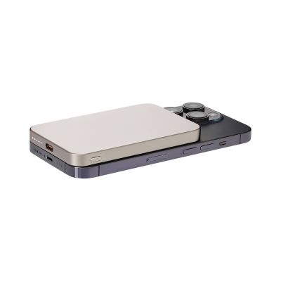 Внешний аккумулятор Артекс PD (Artex PD) 5000mAh с функцией беспроводной зарядки 15W, титановый-7