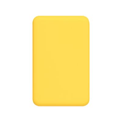 Внешний аккумулятор Ларго PD (Largo PD) 5000mAh с функцией беспроводной зарядки 15W, желтый-4