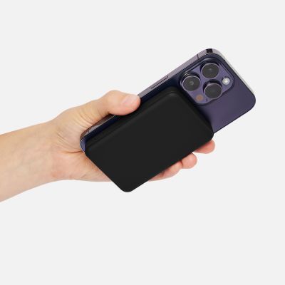 Внешний аккумулятор Ларго PD (Largo PD) 5000mAh с функцией беспроводной зарядки 15W, черный-9