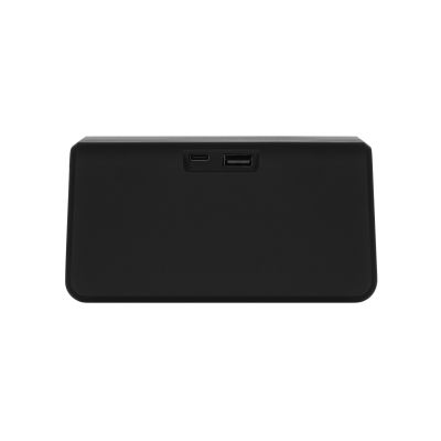 Зарядная станция с часами 15W Flame, черная-9