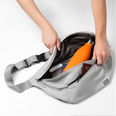 Сумка через плечо (cross body) Бостон (Boston), серая-4