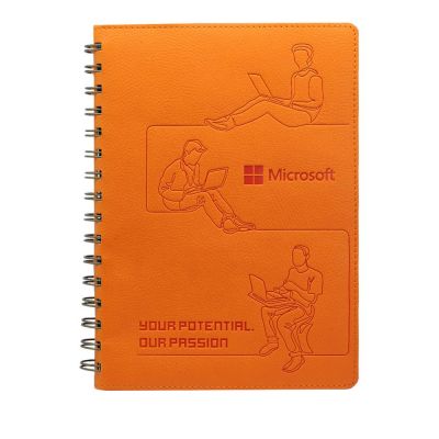 Ежедневник недатированный, Portobello Trend, Vista, 145х210, 256 стр, оранжевый/коричневый (т.-корчневый форзац)-3