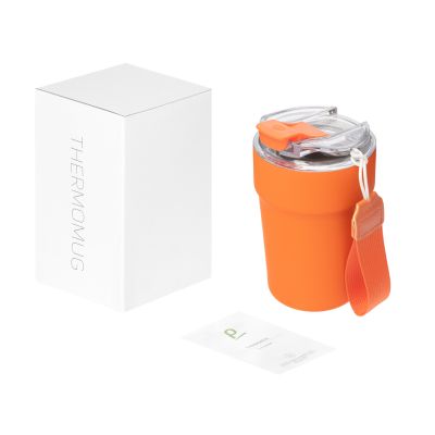 Термокружка вакуумная Монако (Monaco), оранжевая-14