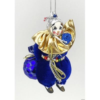 Гном с шариком елочная игрушка ручной работы-0