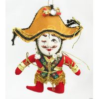 Солдат в треуголке елочная игрушка ручной работы