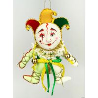 Арлекин елочная игрушка ручной работы