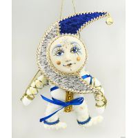 Месяц елочная игрушка ручной работы