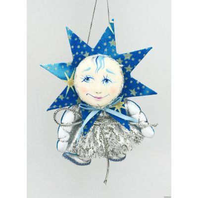 Звездочка елочная игрушка ручной работы-0