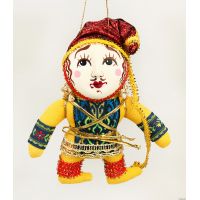 Клоун елочная игрушка ручной работы