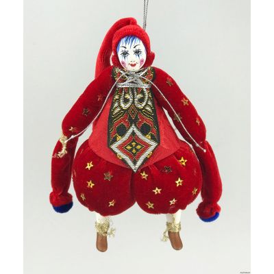 Клоун Звездочет елочная игрушка ручной работы-0