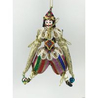 Солдатик в полосатых штанах елочная игрушка ручной работы