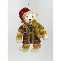 Медведь Дед Мороз елочная игрушка ручной работы