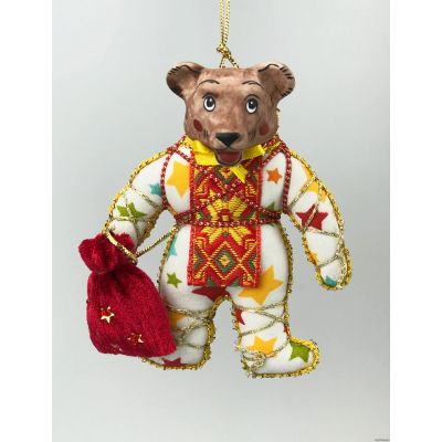 Медвежонок в ассортименте елочная игрушка ручной работы-0