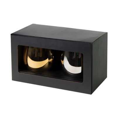 Набор бокалов MOON&SUN (2шт), серебристый, золотистый-1