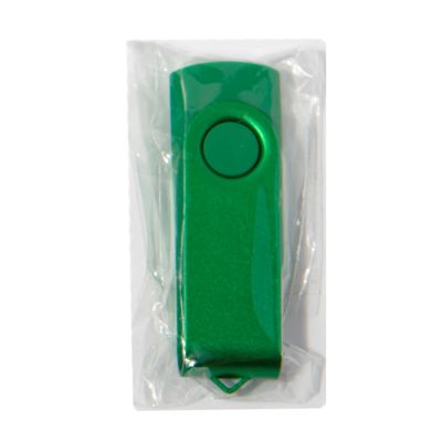 USB flash-карта DOT (16Гб), зеленый, 5,8х2х1,1см, пластик, металл-2